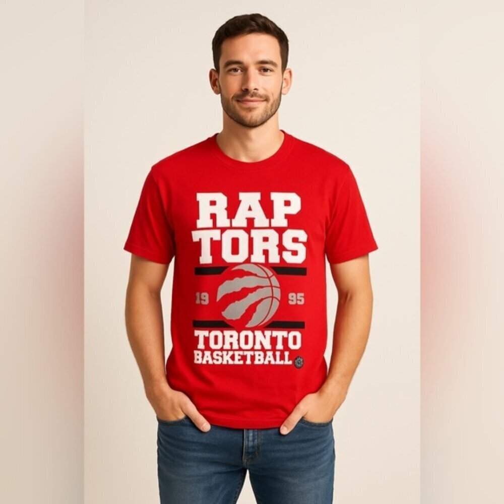 Toronto Raptors 1995 Graphic Red T-Shirt Men’s Medium